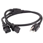 Cable Leader 3ft 18 Awg Universal Power Cord Splitter (nema 5-15p Black. Fixed Price $18.52.