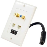Pyle Home Phdk6 Wallplate For Hdmi, Rj11, Rj45, Coaxial, Rca With Flexible Cable. Fixed Price $30.99.