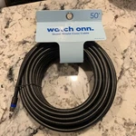 Onn Watch Quad-shield Coax Cable 50ft Black Antennas In-wall Indoor/outdoor 50'. Fixed Price $12.50.