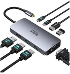 Usb C Docking Station Dual Monitor, Selore 3 Monitors Triple 4k. Fixed Price $24.99.