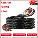12 Awg 2pack Audiophile Speaker Cable Wire With Banana Plugs, 4n Ofc. Fixed Price $52.76.