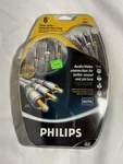 Philips 6 Ft Stereo Audio & Composite Video 24k Gold Plated Cable M62771 - New. Fixed Price $10.99.