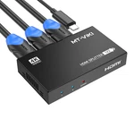 Mt-viki 1 In 2 Out Hdmi 1.4 Splitter 4k 30hz Port Dual Monitor Display Tv Hdtv. Fixed Price $10.19.