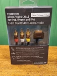 New Scosche Composite Audio Video Cable For Ipod Iphone Ipad 2010 See Pics Size. Fixed Price $16.95.