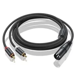 Yumiwoow Dual Rca To Xlr Male Y Splitter Patch Cable, Unbalanced 2 Rca/phono .... Fixed Price $12.43.