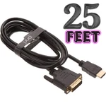 Onn Hdmi To Dvi Adapter Cable, Black (25ft) Gold Plated 25 Feet Long Brand New. Fixed Price $7.96.