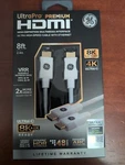 Ge Gold Plated Hdmi Cable 8k Uhdr Ultra High-speed 8 Ft 2.4m 48gbps Dynamic 4k. Fixed Price $16.00.