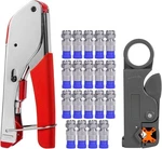 Rg59/rg6 Coaxial Cable Crimper Kit - Wire Stripper & Repair Tool For F-type Conn. Fixed Price $20.79.