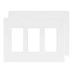 Lider Brushed Finish Screwless Decorator 3-gang Wall Plate, 4.88x6.77" - 2 Pack. Fixed Price $32.98.