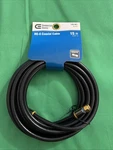 Commercial Electric 15 Ft. Rg-6 Black Quad Shielded Coaxial Cable 178461 Mpn. Fixed Price $9.95.