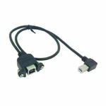 Cablecc Right Angled Usb B Male To Female Extension Cable Panel Mount Type-b M-f. Fixed Price $6.99.