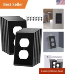 Bates 10 Pack Black Duplex Outlet Covers - Elegant Finish For Modern Homes. Fixed Price $15.19.