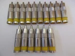 16 Lot Rca Coaxial Connector Rg6 Steren 200-066 Compression Weatherproof Yellow. Fixed Price $14.95.