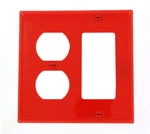 Leviton 2-gang 1-duplex 1-decora/gfci Device Combination Wallplate, Red. Fixed Price $10.99.