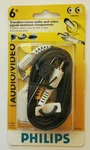 Philips Audio/video 6 Ft Cable Ph61103 Audio Video Input / Output New Open Box. Fixed Price $15.50.