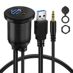 Batige Alloy Usb 3.0 Aux Dc3.5mm Port Car Mount Flush Cable For Boat Moto.... Fixed Price $19.43.