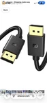10ft Ult-unite Flexible Displayport Cable Dp 1.4 High Speed 8k Video Cord New. Fixed Price $12.99.