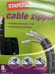 Hide Ugly Electronic Cables!! New Staples Cable Zipper Wrap 8 Ft. Item #633146. Fixed Price $6.12.