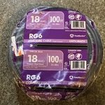 Southwire Rg6 Coaxial Cable 18 Awg Copper Clad Steel 100 Ft Black Dual Shield. Fixed Price $39.99.