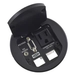 Hubbell Table Top Pre-wired Electrical Outlet Box Audio Data Video Port Ttbds1br. Fixed Price $474.99.