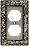 Franklin Brass Paisley Wall Plate, Brushed Satin Pewter Single Duplex Switch Cov. Fixed Price $10.31.