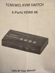 Tcnewcl Hdmi Hd Video Kvm Switch 4-port Model Hds-4p Very Good & Clean Condition. Fixed Price $29.99.