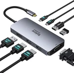 Usb C Docking Station Dual Hdmi Monitor Adapter, Selore Hub 3 Monitors Wit. Fixed Price $31.00.